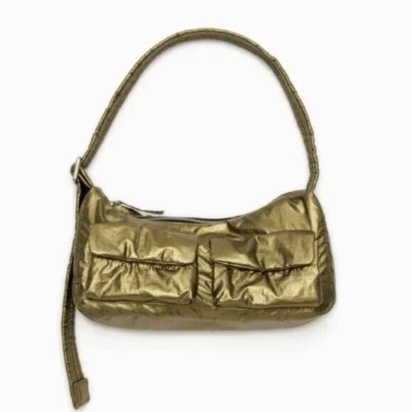 BAGGU Handbags - Baggu Cargo Shoulder Bag - Brass Metallic
